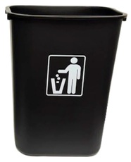 41 Qt Quart Wastebasket - Black