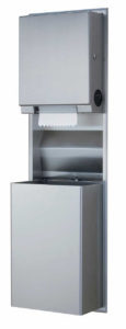 Recessed Convertible Paper Towel Dispenser/Waste Receptacle