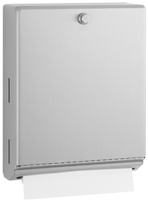 ClassicSeries™ Surface Mounted Folded Paper Towel Dispenser. 10-3/4 X 14 X 4 in. Stainless Steel.