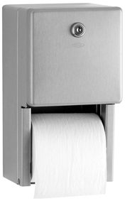 Bobrick Matrix™ Series Two-Roll Tissue Dispenser,  6 1/4w x 6 7/8d x 13 1/2h, Gray