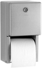 A Picture of product BOB-2888 Bobrick Matrix™ Series Two-Roll Tissue Dispenser,  6 1/4w x 6 7/8d x 13 1/2h, Gray
