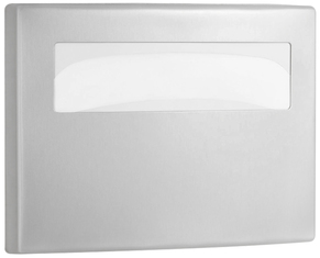Bobrick Stainless Steel Toilet Seat Cover Dispenser,  15 3/4 x 2 1/4 x 11 1/4, Satin Stainless Steel