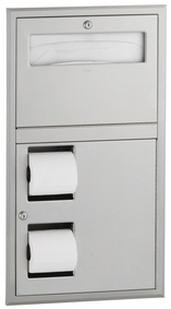 ClassicSeries® Recessed Seat-Cover Dispenser and Toilet Tissue Dispenser