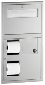 ClassicSeries® Recessed Seat-Cover Dispenser, Sanitary Napkin Disposal and Toilet Tissue Dispenser