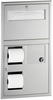 A Picture of product BOB-35745 ClassicSeries® Recessed Seat-Cover Dispenser, Sanitary Napkin Disposal and Toilet Tissue Dispenser