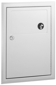 Recessed Sanitary Napkins Disposal. Stainless steel.