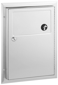 ClassicSeries® Partition-Mounted Sanitary Napkin Disposal. 12 3/4 X 17 3/16 in.