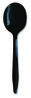 A Picture of product BWK-SOUPBLHVY Boardwalk® Heavyweight Polypropylene Cutlery Soup Spoon. Black. 1,000/carton.