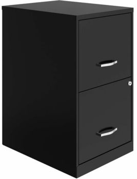 NuSparc 2 Drawer File Cabinet. 24.5 X 14.2 X 18 in. Black.