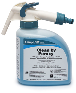 Simplifill Clean by Peroxy® Multi-Purpose Cleaner. 2L. Pale Blue. Fresh Spring Rain scent. 2 bottles/case.