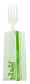 A Picture of product FIS-47CPLA002INV Planet Plus Wrapped CPLA Leaf Style Forks. 6.5 in. White. 750/case.