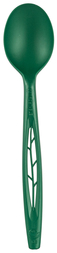 6.5" SPOON LEAF STYLE, CPLA, Green, 1000 per case.