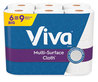 A Picture of product KCM-49413 VIVA Multi-Surface Cloth Choose-A-Sheet Kitchen Roll Paper Towels. 2-Ply. 11 X 5.9 in. White. 83 sheets/roll, 6 rolls/pack, 4 packs/carton.