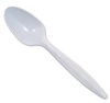 A Picture of product CRY-TSPPWP1000 Crystalware Medium Weight Polypropylene Teaspoon. White. 1000/case.