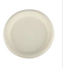 A Picture of product CRY-C9P500 Crystalware Compostable Bagasse Plates. 9 in. 125/pack, 4 packs/case.