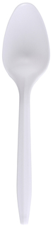Empress Dense Pack Medium Weight Cutlery Polypropylene Teaspoon. White. 1000/case.
