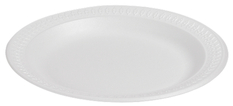 Ecopax Apollo Institutional 1-Compartment Foam Plates. 9 in. 125 plates/sleeve, 4 sleeves/case.
