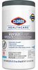 A Picture of product CLO-31757 Clorox® Healthcare® VersaSure Cleaner 1-Ply Disinfectant Wipes. 6.75 X 8 in. White. 85/Canister