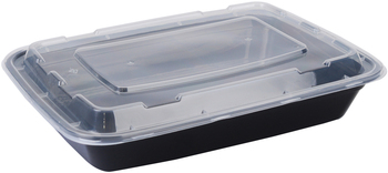 58 OZ RECTANGULAR BOWL W/ LID, PP, Microwaveable.