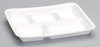 A Picture of product GEN-10500 Genpak 5 Compartment Serving tray 10-3/8"x8-3/8x1-3/16 White Foam 4 / 125 cs