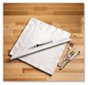 A Picture of product BWK-14X14LNAPW Boardwalk® Linen-Feel Flat Napkins 1-Ply, 14 x White, 1,000/Carton
