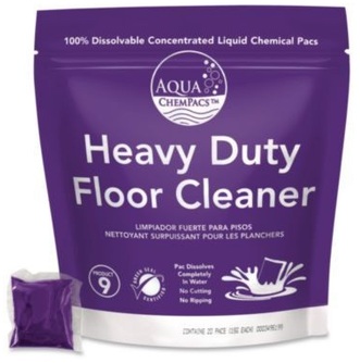Diversey™ Aqua ChemPacs Heavy Duty Floor Cleaner, Lavender Scent, 100 ChemPacs/Pack