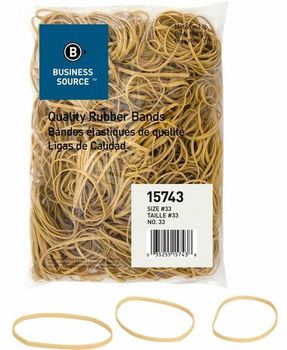 Business Source Quality Rubber Bands, Size #33. 3.5 X 0.1 in. 600/pack.