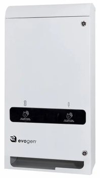 Evogen® No-Touch Dual Menstrual Care Product Dispenser, White, Metal