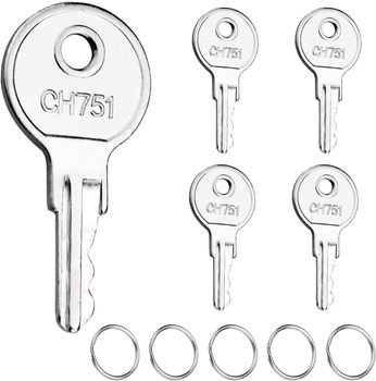 ANCKNE Replacement CH751 Keys for RVs, Campers, Cabinets, Tool Boxes, etc. 0.9 X 1/8 in. 5/pack.