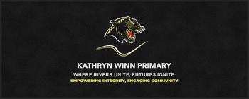 ColorStar Impressions Logo Mat 4'x10' Horizontal Kathrynn Winn Primary