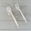 A Picture of product BWK-FORKMWPPIW Boardwalk® Mediumweight Wrapped Polypropylene Cutlery Fork, 5.51", Plastic, White, 1,000/Carton