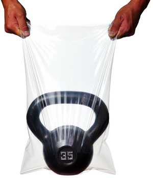 TUF-R® Standard Linear Low Density Gusset Bags. 0.75 mil. 8 X 3 X 15 in. Clear. 1000/case.