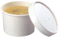 Crystalware Paper Soup Lid/Container Combo Pack. 12 oz. White. 250/case.