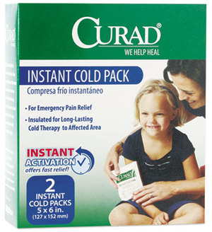 Curad® Instant Cold Pack, 5 x 6, 2/Box