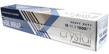 Crystalware Heavy Duty Aluminum Foil Roll in Cutter Box. 18 in. X 1,000 ft.