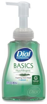 Dial® Professional Basics Hypoallergenic Foaming Hand Wash Aquatic, 10 oz, 8/Carton