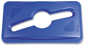Slim Jim® Single Stream Recycling Top for Slim Jim® Containers.  Blue Color.