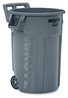 A Picture of product RCP-2131929 Rubbermaid® Commercial Vented Wheeled Brute® Container, 44 gal, Plastic, Gray