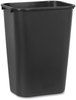 A Picture of product 970-535 Rubbermaid® Commercial Deskside Plastic Wastebasket,  Rectangular, 10 1/4 gal, Black