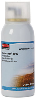 Microburst 3000 Refill, Ocean Breeze, 2 oz Aerosol Spray, 12/Case